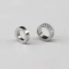 Acero Inoxidable Espaciador de Agujero Grande DIY Hebilla de Acabado para Collar Tejido a Mano Accesorios de Joyería de Acero Inoxidable Hilo de Terciopelo Espaciadores de Agujero Grande