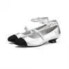 Zapatos de mujer nuevos de corte bajo para primavera y otoño, zapatos Mary Jane franceses retro de tacón bajo con una sola tira