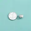 Plata de Pie S999 Accesorios de Plata Dura 3D Cuentas de Corazón de Melocotón Cepilladas Pulsera de Cuerda Cristalina Hecha a Mano Cuenta de Amor