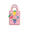 Nova Bolsa de Gelatina EVA Bolsa com Furos DIY Acessórios Fofos Bolsa de Mão para Férias de Verão na Praia [Direto da Fábrica]]
