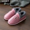 Pantuflas de algodón impermeables para mujer otoño noviembre lunar cálidas para el hogar antideslizantes de suela gruesa zapatos de algodón con talón de terciopelo pantuflas de cuero para hombre