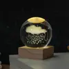 Bola de Cristal Esculpida Céu Estrelado Estéreo 3D Transfronteiriça Luminosa Luz Noturna Ornamento de Vidro para Quarto e Mesa Presente de Aniversário