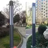 Luz Solar de Jardim de Alumínio 3m Alimentação da Rede Quadrada Poste de Luz para Paisagismo 40W Iluminação Externa Moderna para Pátio Comunitário