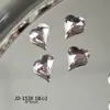 Color Rosa Seco Vidrio de Cristal Brillante Diamante Color Rosa Noche Oscura Corazón de Melocotón Corazón Torcido Uña Portátil Diamante Suelto Venta al por Mayor