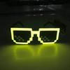 Fabricante Proporciona Gafas Luminosas de Mosaico LED para Fiestas de Cumpleaños, Gafas de Luz Fría con Destellos Transfronterizos para Bar Disco El
