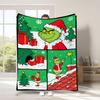25 Manta del Grinch Más Vendida Transfronteriza de Amazon Nuevo Estilo Navideño Manta de Franela Manta para la Siesta de Otoño