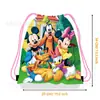 Paquete Mickey Minnie Bolsillo Infantil Anime Dibujos Animados Fiesta de Cumpleaños Mochila con Cordón Bolsa de Almacenamiento Portátil Transfronterizo