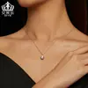 Collar Evelle original de plata de ley s925 con moissanita hexagonal brillante, popular, chapado en platino, colgante de lujo