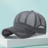 Chapéu de Verão com Aba Recortada e Malha Respirável Chapéu de Sol Bordado com Logo Personalizado Chapéu de Sol para Viagem ao Ar Livre Proteção Solar Boné com Aba