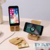 Soporte de Bambú para Teléfono Creativo Soporte para Teléfono de Madera de Bambú Natural Gadget Simple para Maratones de Series Soporte para Teléfono Personalizable con Logo Escolar
