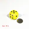 Juego de Parchís de madera de 3 cm, dados para puntos, accesorios cognitivos para preescolar, dados de juguete de madera maciza