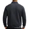 Moletom masculino com zíper parcial e gola alta, top de outono com design de manga raglan, moletom casual pullover de corte justo