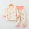 Traje de mallas largas para bebé sin costuras de cintura alta otoño e invierno pijamas para bebé de niños y niñas ropa para el hogar traje de fondo