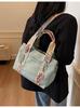 Bolso de Mujer Transfronterizo 2026 Nuevo Estilo Bolso de Mano de Encaje Bolso Tote para Viajar Bolso de Hombro Cruzado de Lona Simple y de Moda para el Trabajo