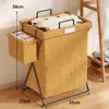 Cesto de Roupa Suja para Uso Doméstico, Cesto de Roupa Dobrável para Banheiro, Armazenamento de Roupas Noturno ao Lado da Cama no Quarto, Lixeira Mágica para Armazenamento de Roupas Sujas