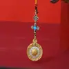 Pingente estilo Xizang com os nove palácios, os oito trigramas e os doze signos do zodíaco, ornamento pendente rotativo estilo antigo para colares e decorações de carro