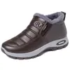 Novos Sapatos de Algodão Outono/Inverno 2026 para Mulheres, Sapatos Casuais para Mães, Sapatos Quentes Slip-On para Idosos, Botas de Neve com Forro de Lã e Espessadas