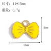 Dulce Caricatura Multicolor Mariposa Combinada con Accesorios de Gota de Aceite Dorada, Pulsera Corazón Femenino, Aretes, Collar, Llavero, Colgante