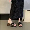 Sandalias de plataforma color perla estilo francés inspiradas en la dopamina, perfectas para superponer, cómodas para usar en verano, nueva colección 2026, estilo popular, diseño simple y suela suave de alta calidad