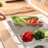 Cesta escurridora para fregadero de acero inoxidable Fregadero de cocina Cubeta retráctil para lavar platos Escurridor de vajilla multifuncional Escurridor para cuencos y palillos