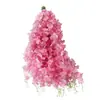 Flor de Glicina Simulada Morada Decoración de Interiores Balcón Sala de Estar Decoración de Bodas Flor Falsa Decorativa de Plástico Techo Ratán