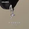 Nuevos aretes de doble capa del Planeta Tierra ultrabrillantes, lujo ligero, sensación exquisita y de alta gama, aretes de diseño nicho para mujer
