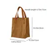 Bolsa de Tote de Papel Kraft Impermeable Personalizada, Bolso Artístico para Mujer, Bolso Simple para Documentos, Bolso de Mano Versátil Estilo Japonés de Nicho