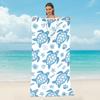 Toalha de Praia e Bolsa de Ombro 2 em 1 Personalizada, Bolsa de Ombro de Praia Multifuncional Dobrável com Toalha Estampada que Absorve Água