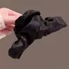 Acessórios de Cabelo Texturizados de Alta Qualidade, Presilha Grande de Garra Preta Pregueada Estilo Retrô Francês para Coques na Parte de Trás da Cabeça, Presilha de Tubarão