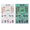 Beleza Total Transfronteiriça Novos Adesivos de Nail Art Halloween Fantasma Fofo Abóbora Caveira Adesivos de Nail Art Luminosos