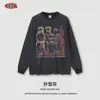 Seja Personalização Outono e Inverno 2025 Marca Americana Tendência Impressão Digital Direta Camiseta Estampada de Manga Longa para Homens Exportação Personalização Transfronteiriça