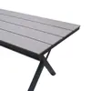 Mesa y Sillas de Plástico y Madera para Patio de Ocio al Aire Libre, Resistentes al Agua, Protección Solar, Anticorrosión, Sencillo Set de Mesa y Sillas para Restaurante de Balcón al Aire Libre