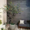 Árbol de Naranja Simulada, Manzano, Peral, Granado, Árbol Auspicioso, Decoración para el Hogar y Exteriores, Decoración para el Hogar en Exteriores