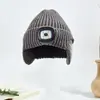 Gorro de lana tejido con iluminación, batería de litio, linterna frontal para exteriores para caminar de noche, otoño e invierno, unisex, protección para las orejas, gorro de ciclismo, LED