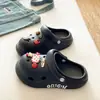 Comodidad DiariaEsencial para el trayecto diario de verano, versátiles y ligeras, pantuflas de EVA con diseño de oso blanco y manzano, de punta cerrada para mujer