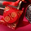Cinta Roja de Cuplet de Primavera con Cuadrícula, Fácil de Rasgar y Pegar, con Palabras Felices e Imágenes de Año Nuevo, Cinta Adhesiva de Cuplet Doble Cara sin Rastro para Bodas, No Deja Rastro