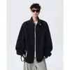 Otoño/Invierno 2026 Nueva Chaqueta para Hombre Estilo Americano Pesada Desestructurada Cuello Alto 400G Algodón Chino Cardigan Top Tendencia