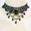 X452 ""corte retro moda personalidad negro encaje clavícula collar joyería para mujeres"""