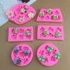 Lirio del valle margarita gloria de la mañana DIY pastel horneado molde de silicona grado alimenticio aromaterapia yeso vela pegamento gota accesorios