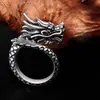 Anillo de Dragón Chino Estilo Vintage con un Diseño Dominante, Presentando el Dragón del Zodiaco, Anillo Creativo Abierto Simple y de Moda, Venta Directa del Fabricante