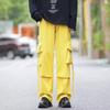 Pantalones de Trabajo con Diseño High Street Pierna Recta Pierna Ancha Estilo Americano Retro Estilo Street Workwear Pantalones Casuales con Correas