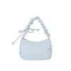 Bolsa Plissada Literária Estilo Coreano Grande Capacidade Personalidade Elegante Bolsa Bolinho Para o Trabalho Tecido com Lantejoulas Estrela Bolsa de Ombro Único Sob o Braço