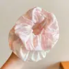 Goma para el pelo con estampado de leopardo marrón para otoño e invierno para mujer, scrunchie elegante y sofisticado para peinados de moño