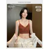 2026 Nuevo Popular Chaleco de Encaje Estilo Ropa Interior para Mujer, Delgado, Sin Aros, Sexy, Triángulo Francés Profundo en V
