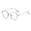 Armazón de Gafas de Titanio Puro 49 Poligonal Cara Grande Aspecto Adelgazante Femenino Genial Literario Gafas Lisas 98743 Se Puede Usar con Gafas