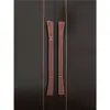 Manija de Puerta Deslizante de Aluminio Tallado Estilo Chino, Manija Grande de Alto Nivel para Hotel, Caja, Sala de Exposiciones, Tienda, Puerta de Arte Negra