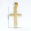 Série de pingentes de cruz microincrustados em cobre galvanizado 18K, acessórios de joias religiosas, múltiplas opções disponíveis