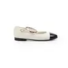 Versión de piel de oveja ~ Estilo Mamá Uva Zapatos de plataforma para mujer con 5 cm de altura interior, con una delicada cadena de perlas y un diseño Mary Jane poco profundo