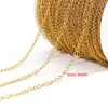 Corrente de Extensão em Aço Inoxidável Banhada a Ouro 18K Corrente de Cauda Acessórios para DIY Colar Pulseira Corrente de Extensão Atacado