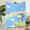 AliExpress Transfronteiriço Cobertor de Flanela do Snoopy de Desenho Animado Fofo Cobertor Decorativo para Sofá de Sesta Venda Direta da Fábrica